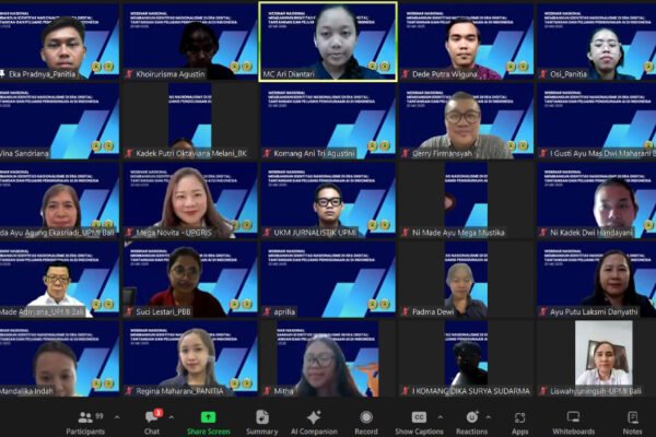 Sukses, Webinar Nasional Bertema “Nasionalisme dan AI”